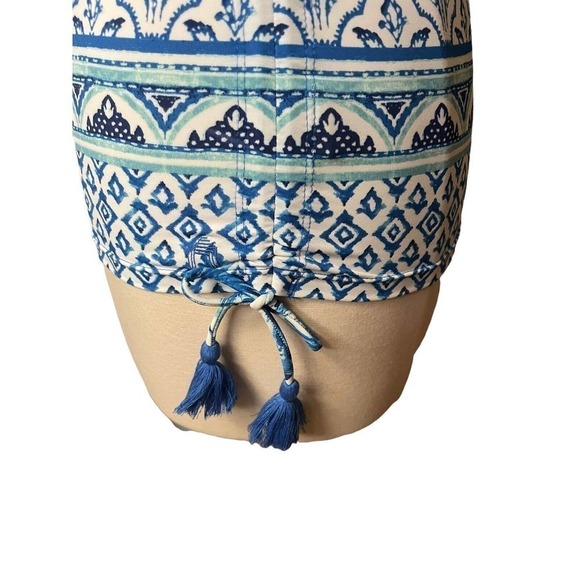 CABANA LIFE Girl’s Size 12 Embroidered Ruched Rashguard Swim Top UPF 50+ - Picture 4 of 7